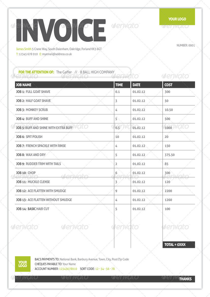 generic invoice template by ninetydegrees graphicriver